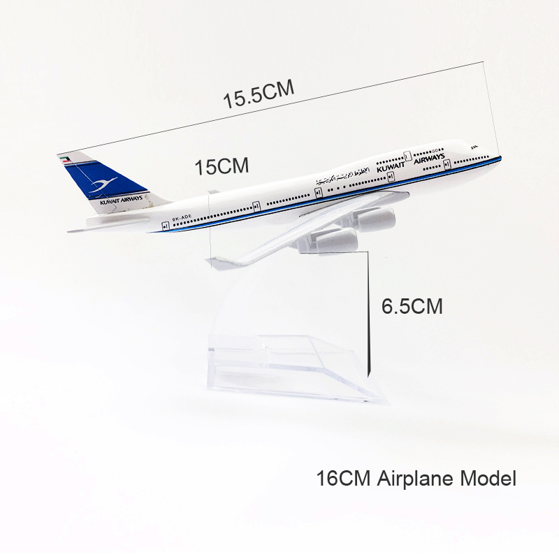 Kuwait Airways B747 Boeing 747model Pesawat Die-cast Metal Airplane Model Pesawat 16CM