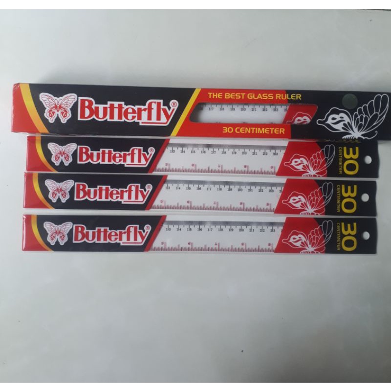 

Penggaris Plastik mika Butterfly 15 cm 20 cm dan 30 cm 1 pcs