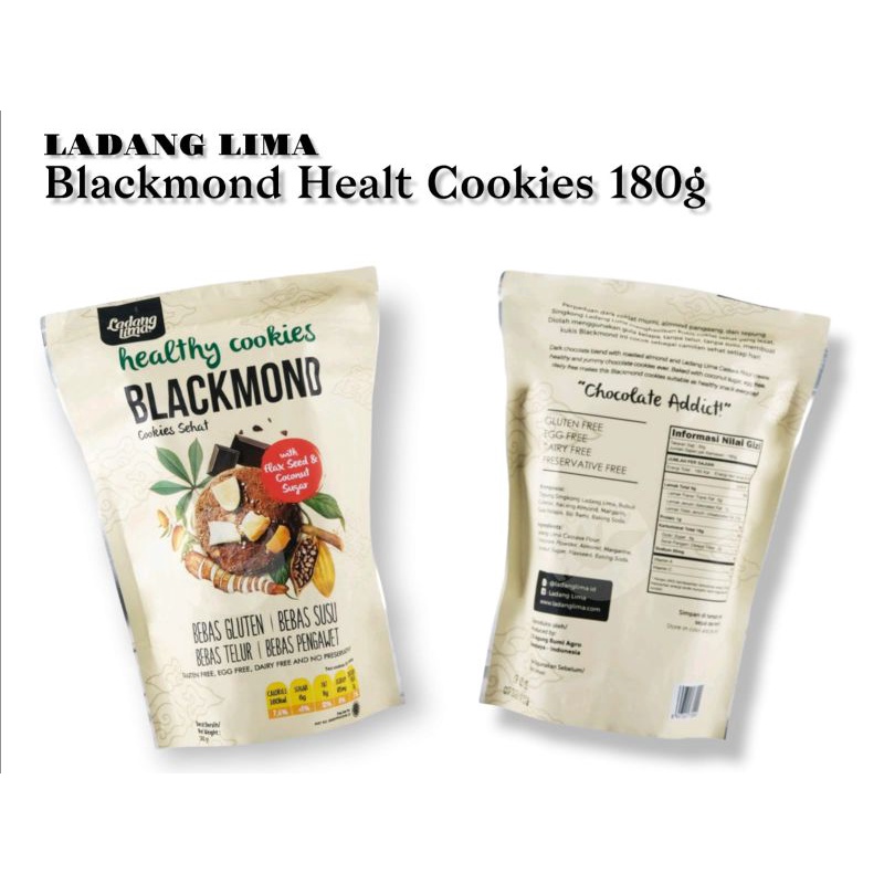 

Ladang Lima Snack Sehat/Kue/Cemilan Gluten Free Blackmond Cookies 180 Gram