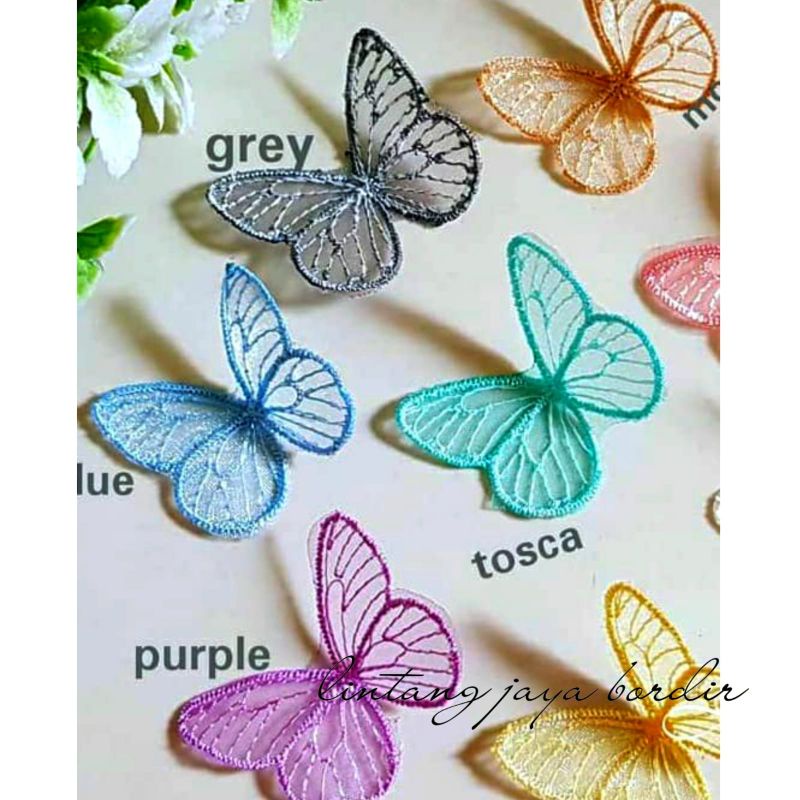 bordir aplikasi kupu-kupu narnia