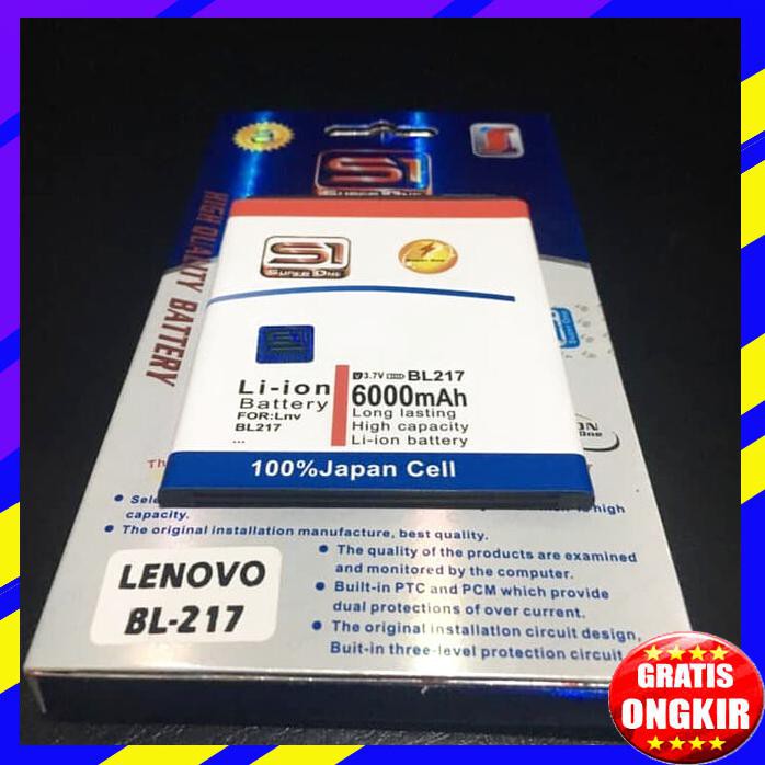 ACC HP BATERAI LENOVO S930 BL217 6000MAH DOUBLE POWER SUPER ONE S1