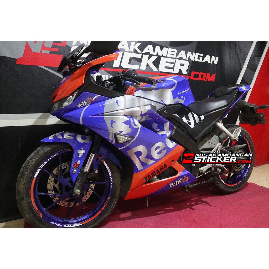 Decal Stiker R15 V3 Banteng Biru Merah