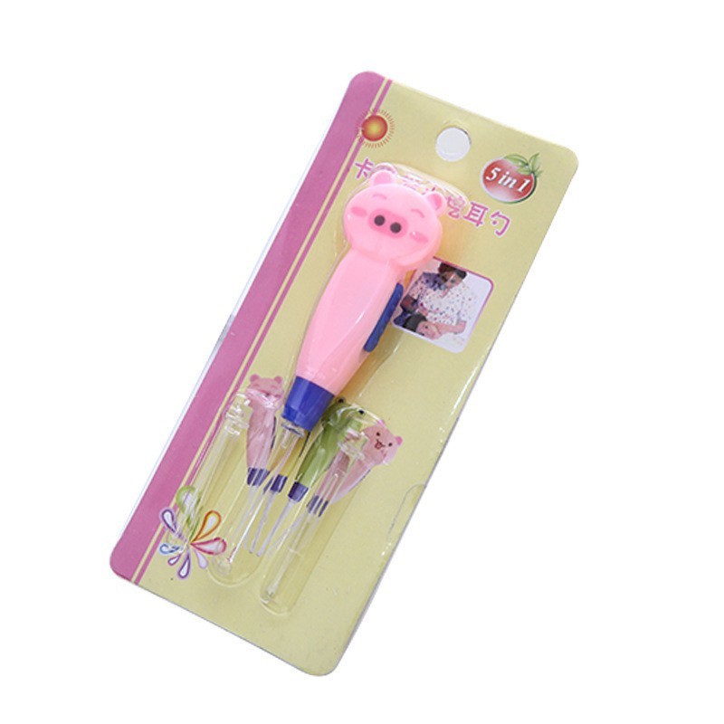 Earpick LED Karakter Cartoon Lucu Cute Animal Korek Kuping Karakter LED Pembersih telinga MURAH