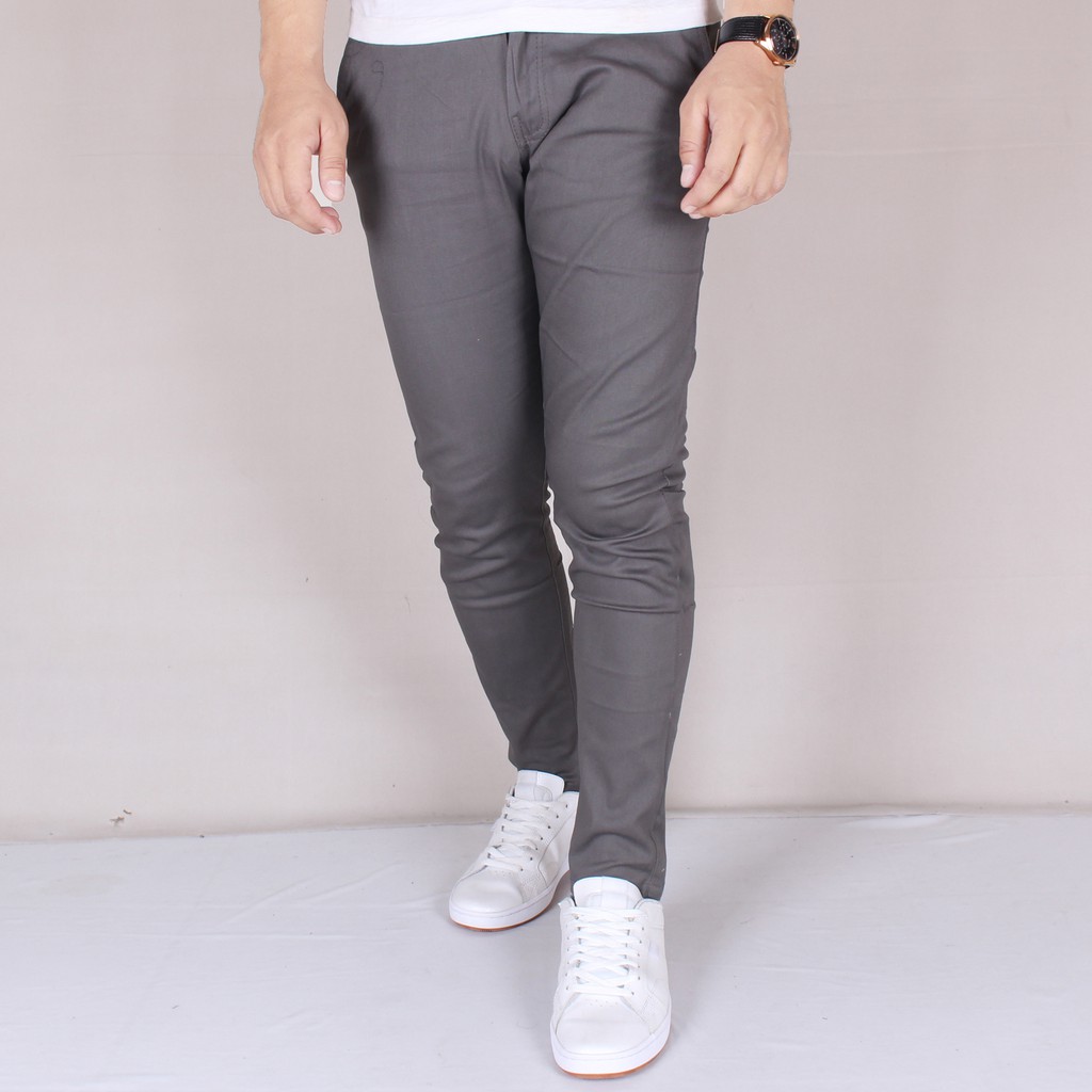 Zoeystore1 6015 Celana  Chino  Formal  Pria Panjang Celana  