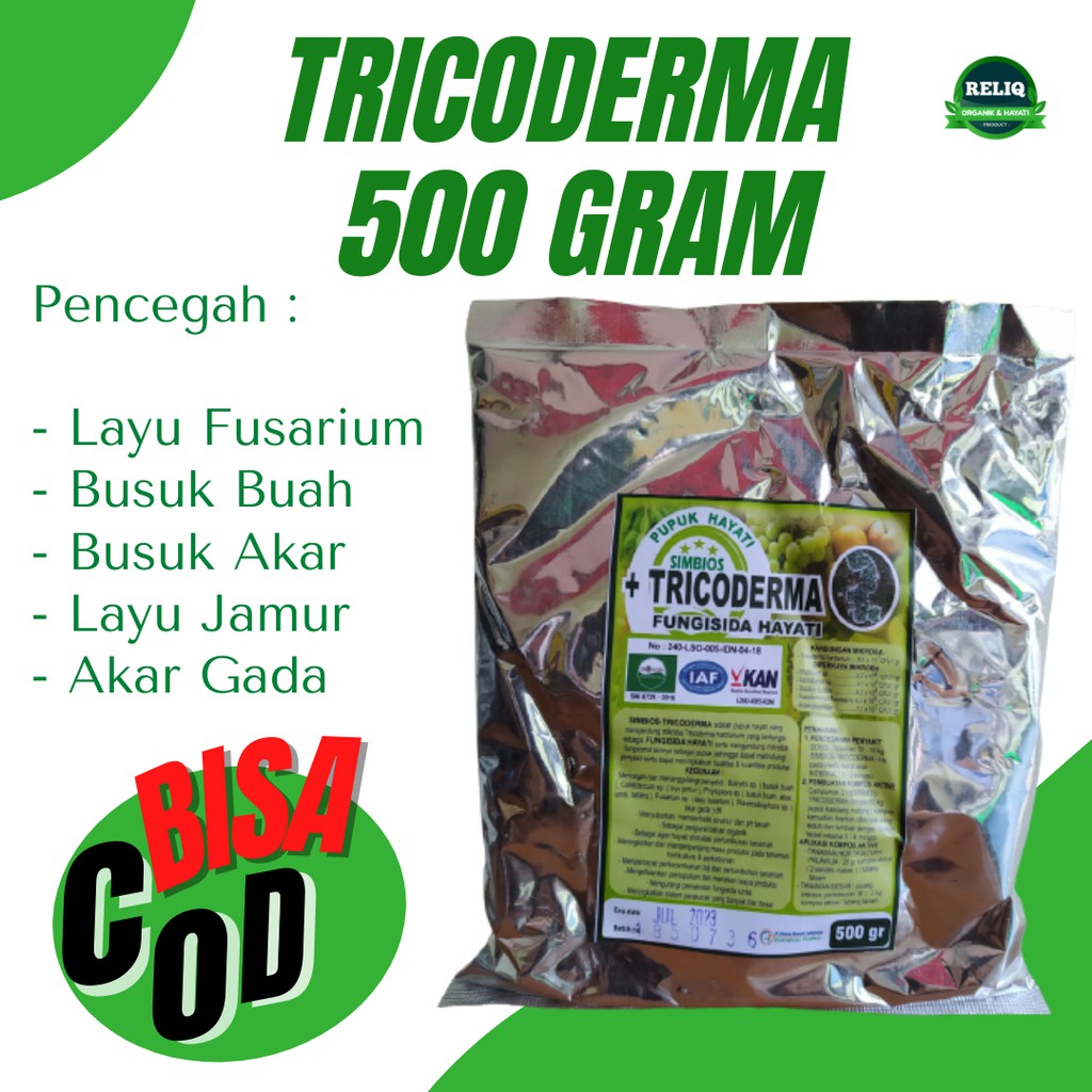 TRICODERMA 500gr obat layu fusarium pada melon madu - tomat, Pupuk Hayati untuk cabe - kentang - jah