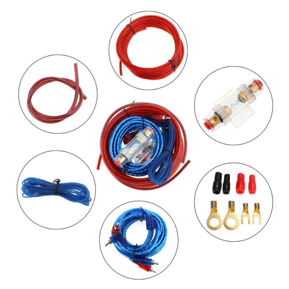 1500w 60 AMP Fuse Holder 8GA Kabel Listrik Subwoofer Speaker Audio Mobil Kawat Pengkabelan Kabel Amplifier Instalasi Kabel RCA Kabel Listrik Fuse Kit