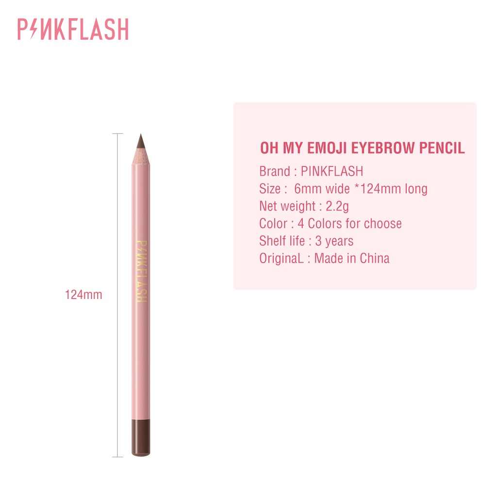 BFM006 PINKFLASH Waterproof  Easy Eyebrow Pencil #OhMyEmoji Eyebrow Pen Waterproof Pensil Alis Anti Air Tahan Lama JAKARTA