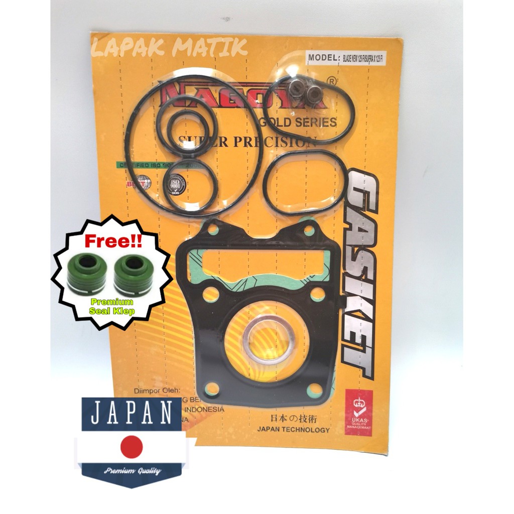 Paking Gasket TOP SET BLADE NEW SUPRA X 125 FI Nagoya Gold perpak packing