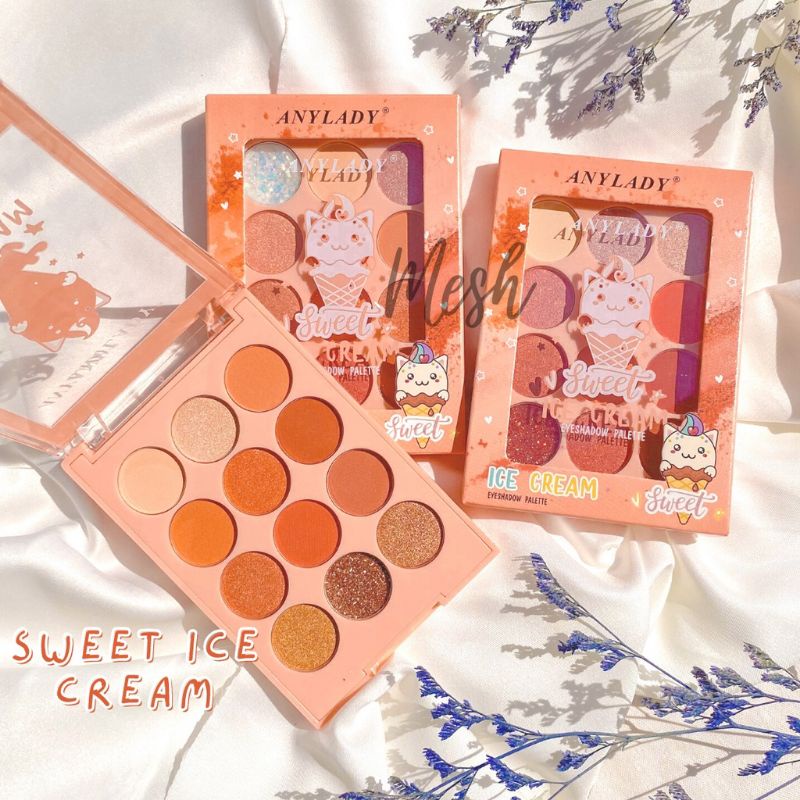 SWEET ICE CREAM | Anylady 12 Color Eyeshadow Peach 807B