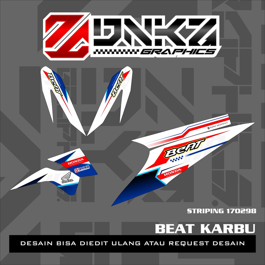 Stiker Beat Karbu Decal Striping Beat Karbu Premium Racing ST170298 DNKZ