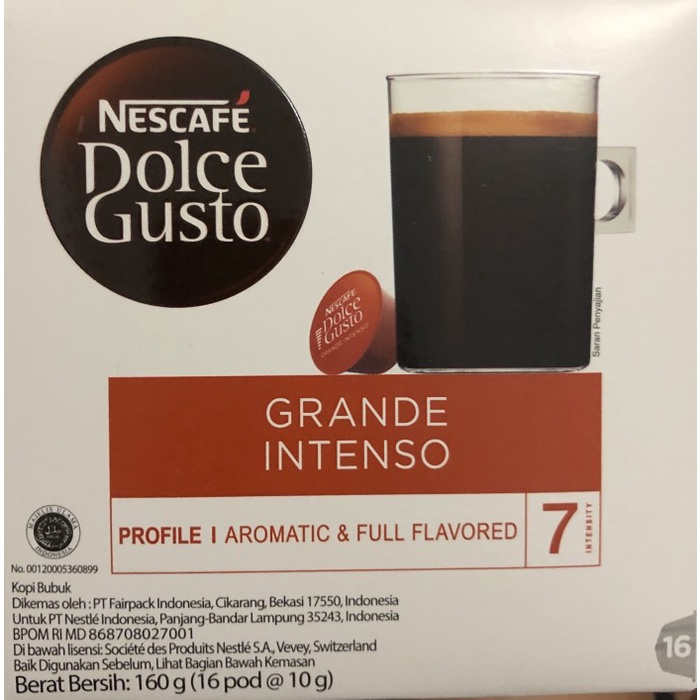 

Kopi - Nescafe Dolce Gusto Grande Intenso 16 Capsule Coffee Kapsul Kopi