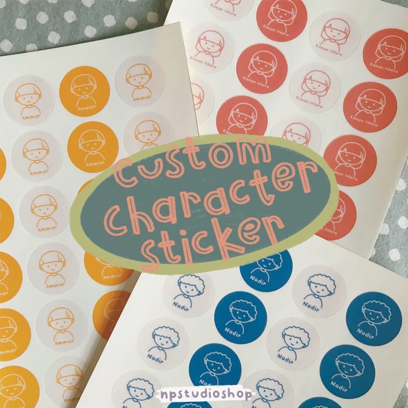 

Sticker Custom Label Nama Anak (bentuk bulat) - npstudioshop