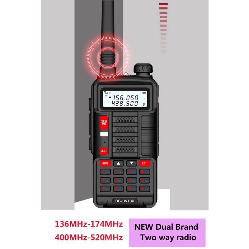 AKN88 - BF UV-10R Walkie Talkie TRI BAND UHF VHF Radio 16W 8800Mah -30 KM