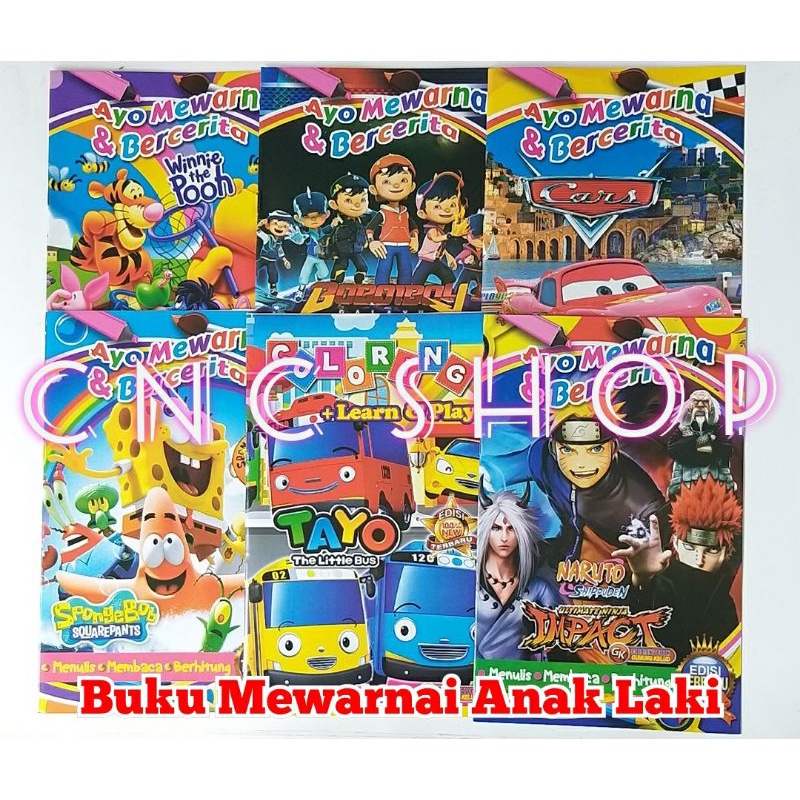 Buku Mewarnai /Aktivitas Karakter Anak Murah