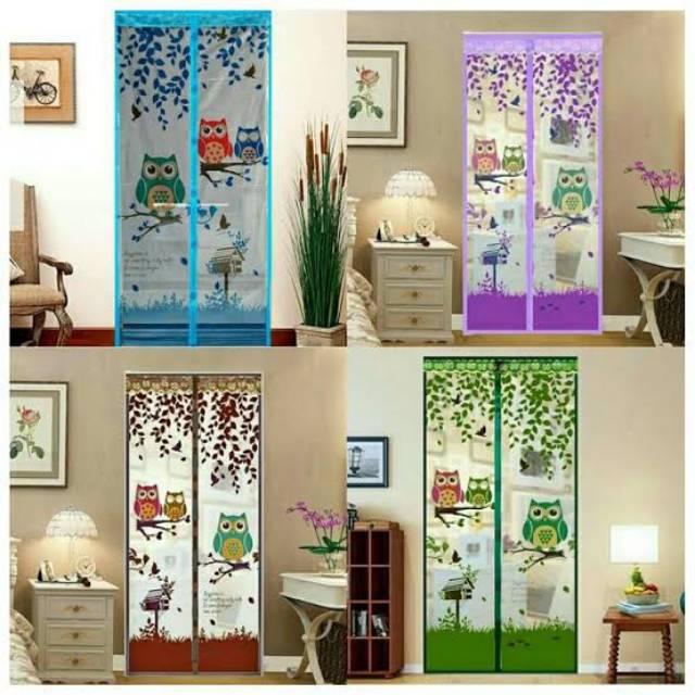 Tirai Kelambu Horden Pintu Anti Nyamuk Magnet