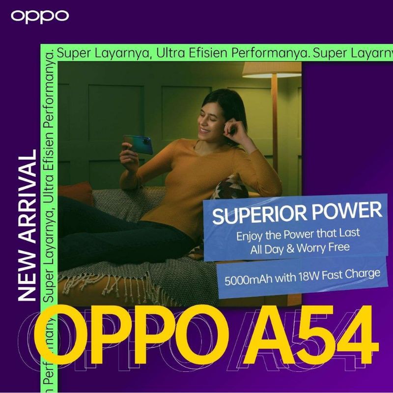 OPPO A54 RAM 6/ 128GB GARANSI RESMI .BANYAK BONUSS