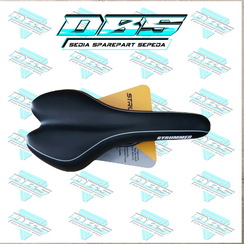 SADEL GEL STRUMMER BLACK SADDLE EMPUK MTB ROADBIKE SEPEDA LIPAT