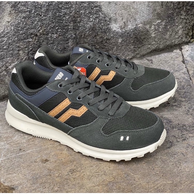 SEPATU PIERO JOGGER PRM BATTLE OLIVE CREAM WHITE