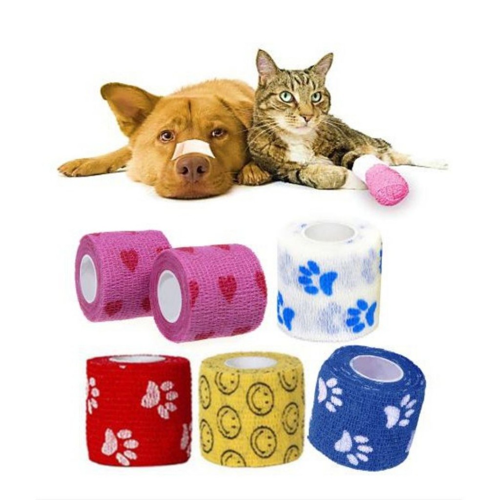 Perban Elastis Anjing dan Kucing - Warna Polos Motif Lucu Army FEFARM