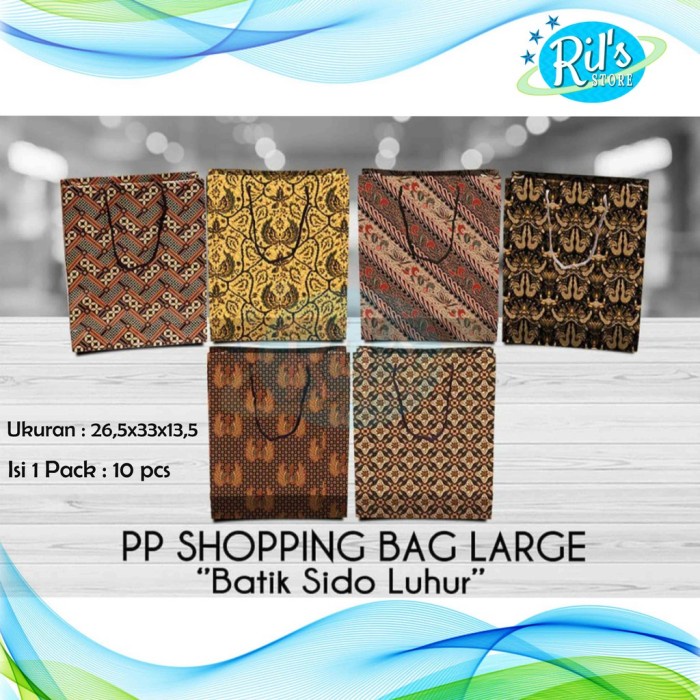 

(TERLARIS) 10PCS Paperbag Lihur Sidu Mix Motif Batik Kiky 1Pak