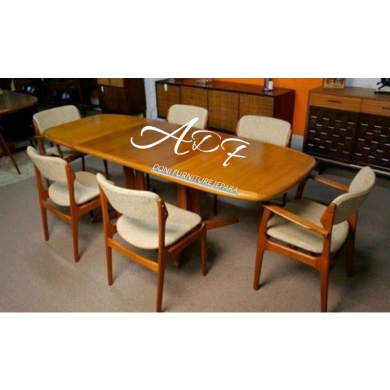 Set Meja Makan Minimalis Kursi Makan Kayu Jati Meja Makan Kursi 6
