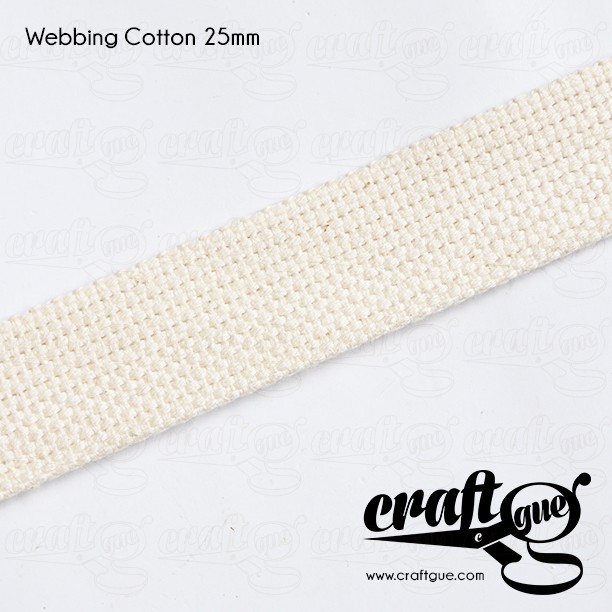 Webbing Cotton/Tali Tas Katun 2.5cm (Roll)