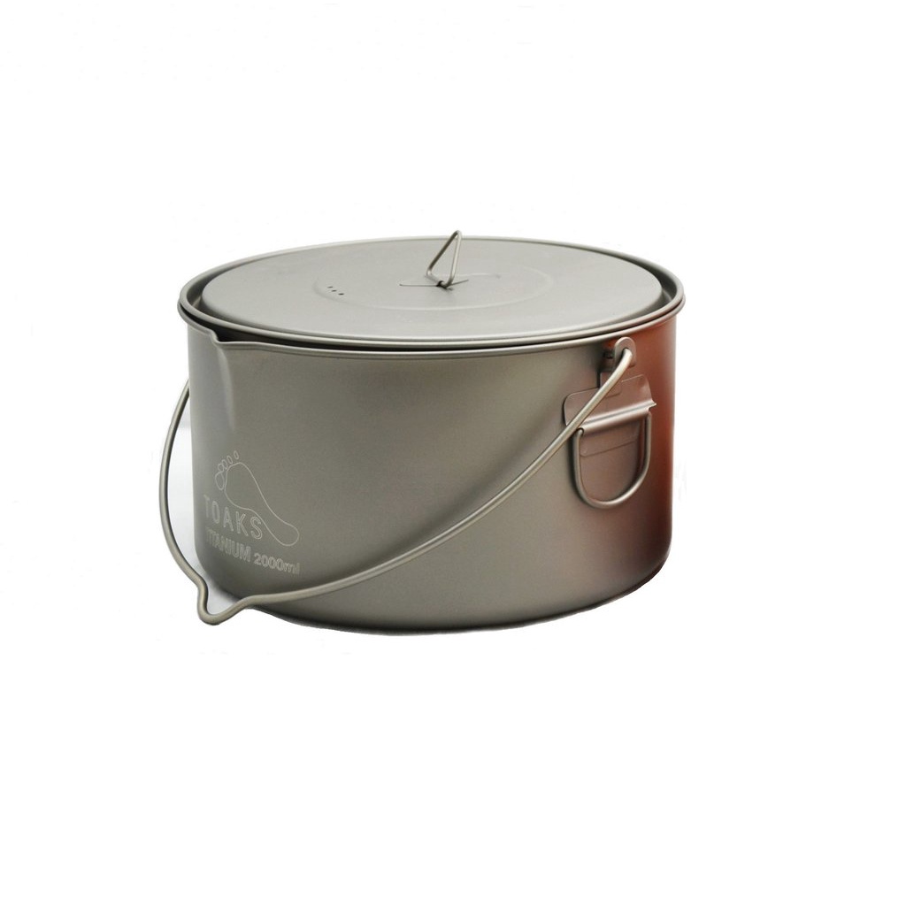 Panci Outdoor Toaks Titanium Pot 2000ml with Bail Handle