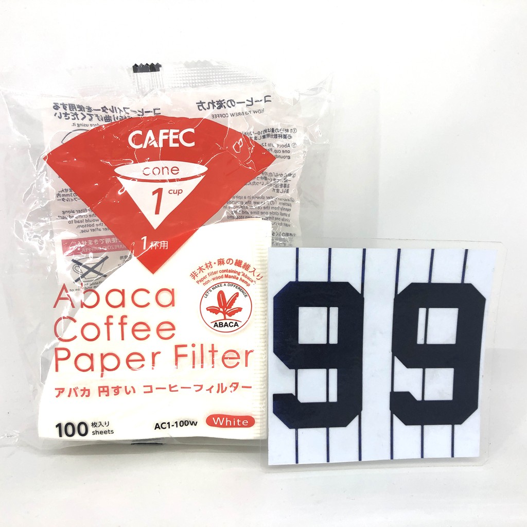 Cafec Abaca White Ac1-100w 01 Coffee Filter Paper Kopi V60 100pcs