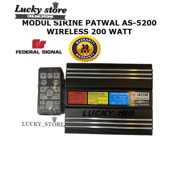 MODUL SIRINE PATWAL AS-5200 WIRELESS FEDERAL SIGNAL 200 WATT