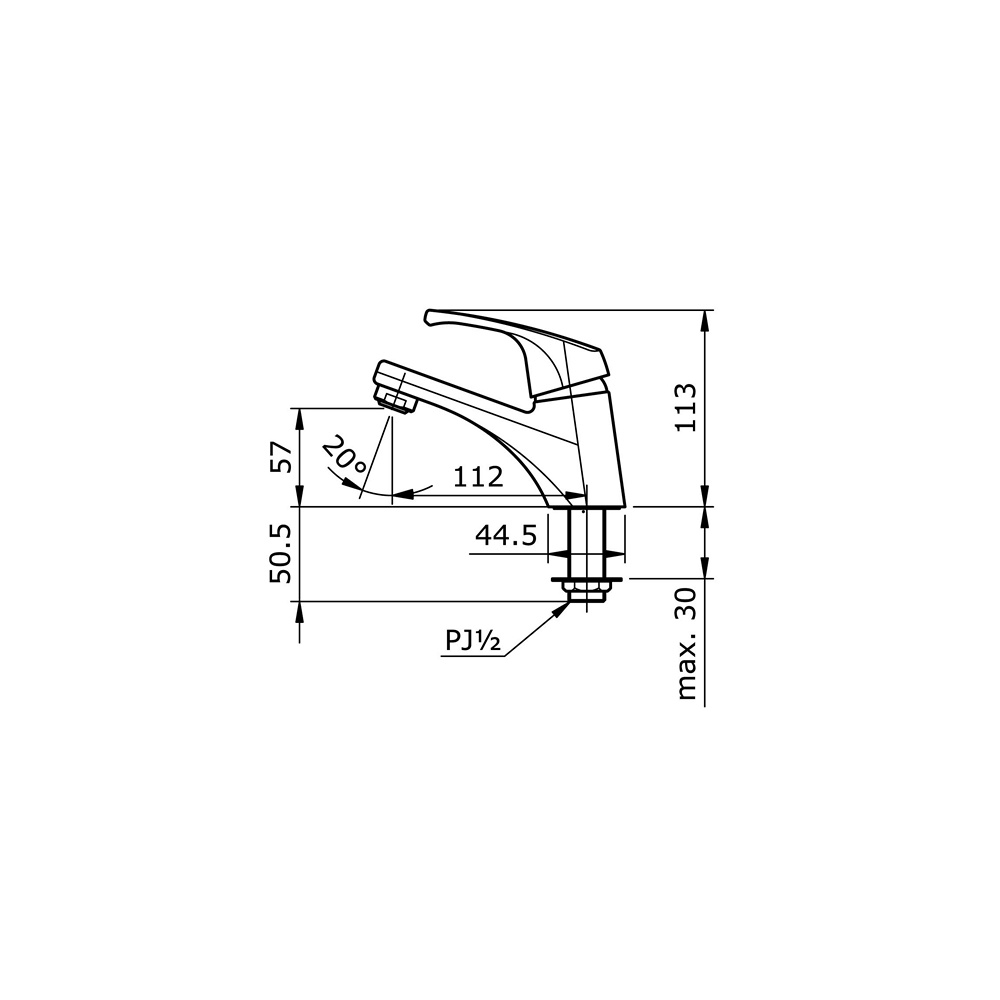 Kran wastafel TOTO TX109LD cold only