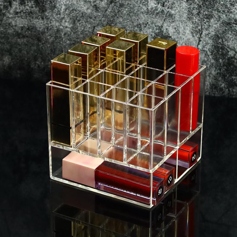 LFS-AL303 Rak Lipstick 16 Slot Acrylic Rak Tempat Lipstick High Quality Impor