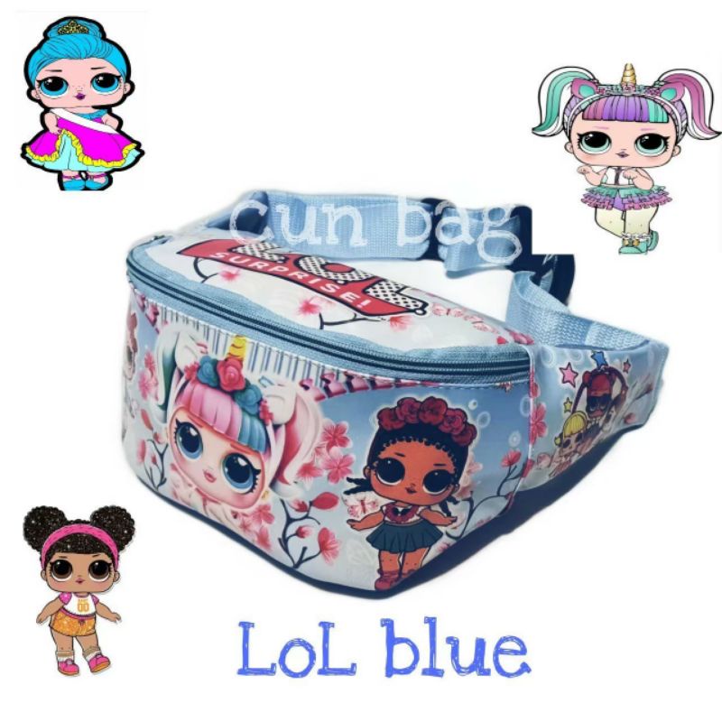 Cod bayar di tempat | tas waistbag anak full print karakter kartun murah / real pict