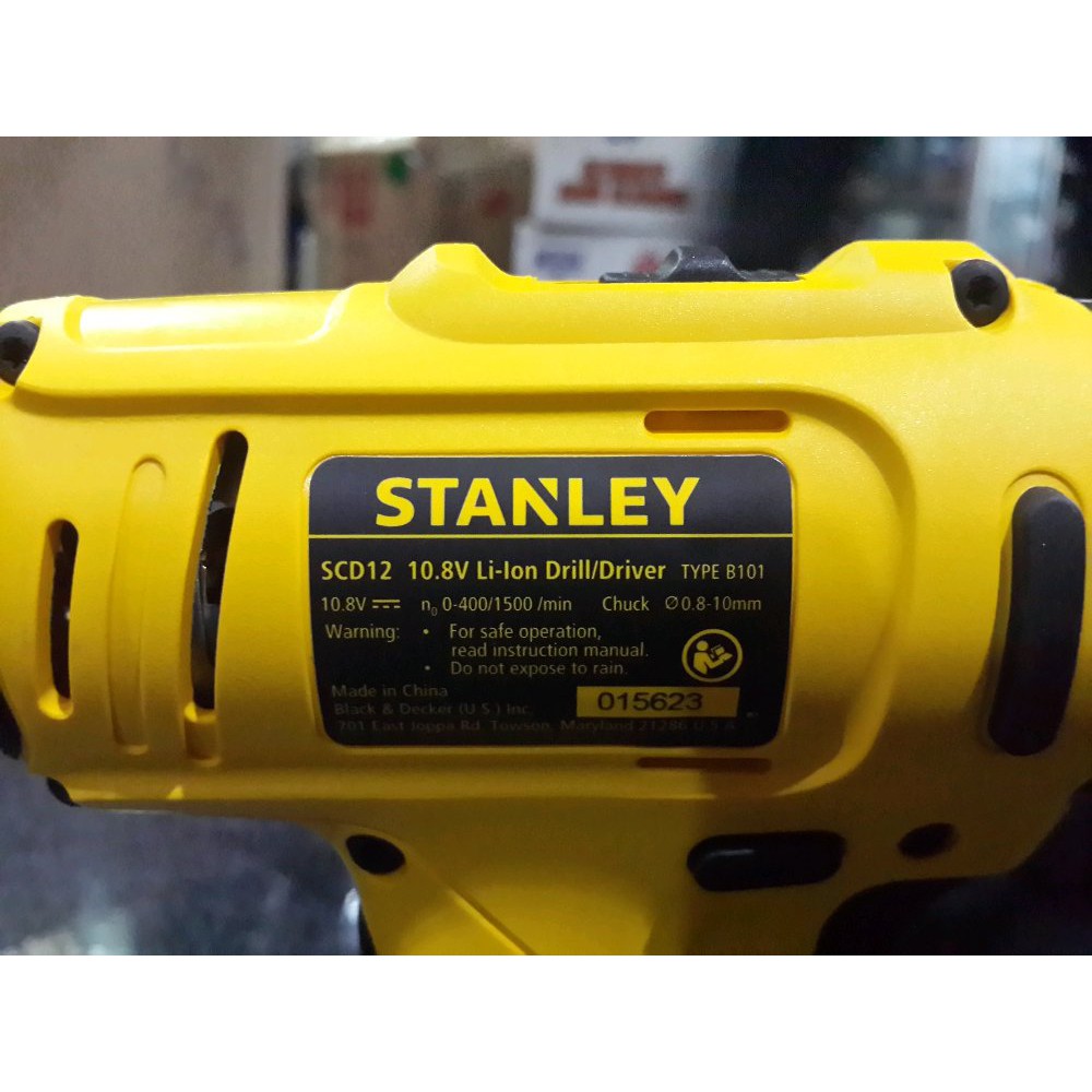Mesin Bor Impact Driver Cordless Baterai 10.8 V Set STANLEY SCDI 12