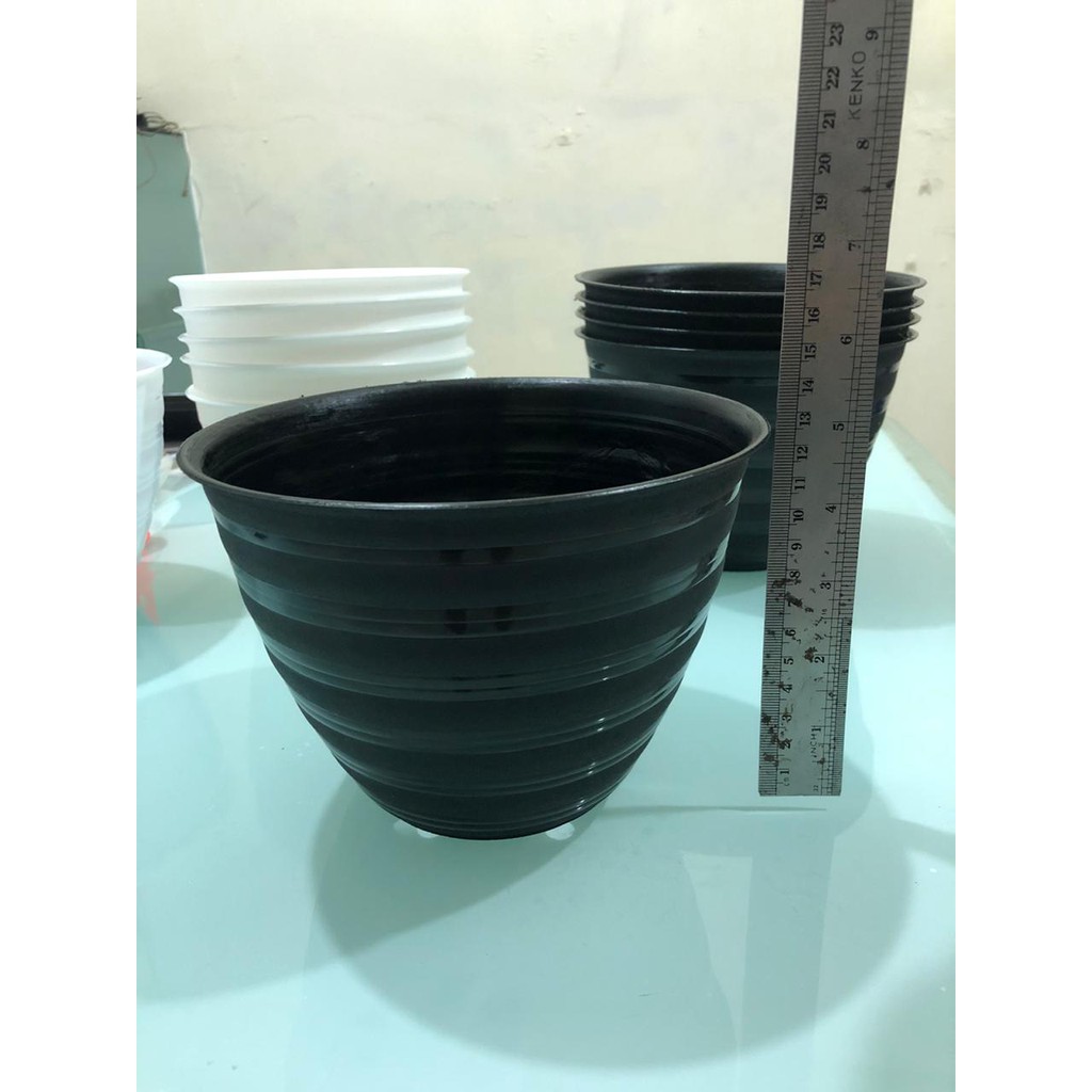 HPP - COD - POT TAWON 18 CM - POT PUTIH - POT TAWON HITAM 18 - POT TANAMAN HIAS - POT SK - POT INDOOR