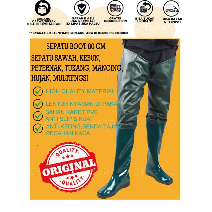 Jual SEPATU Boot Petani Sawah Panjang Kebun Pertanian Ternak Proyek