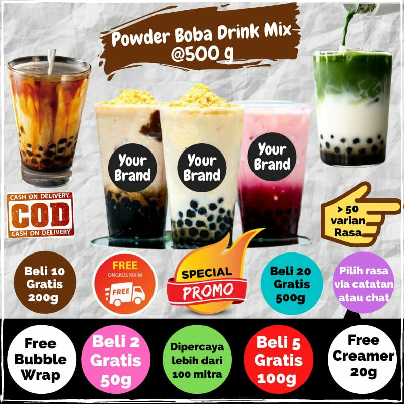 

Bubuk minuman boba drink 500gr