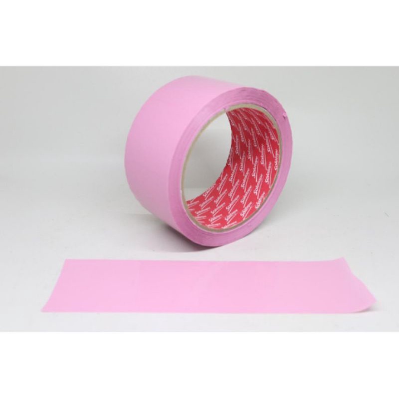 lakban 2 inc warna pink 48 mm x 50 M