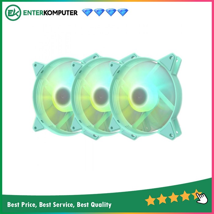 Aigo DarkFlash C6 RGB Mint Edition (3 Pack) / FAN 12CM