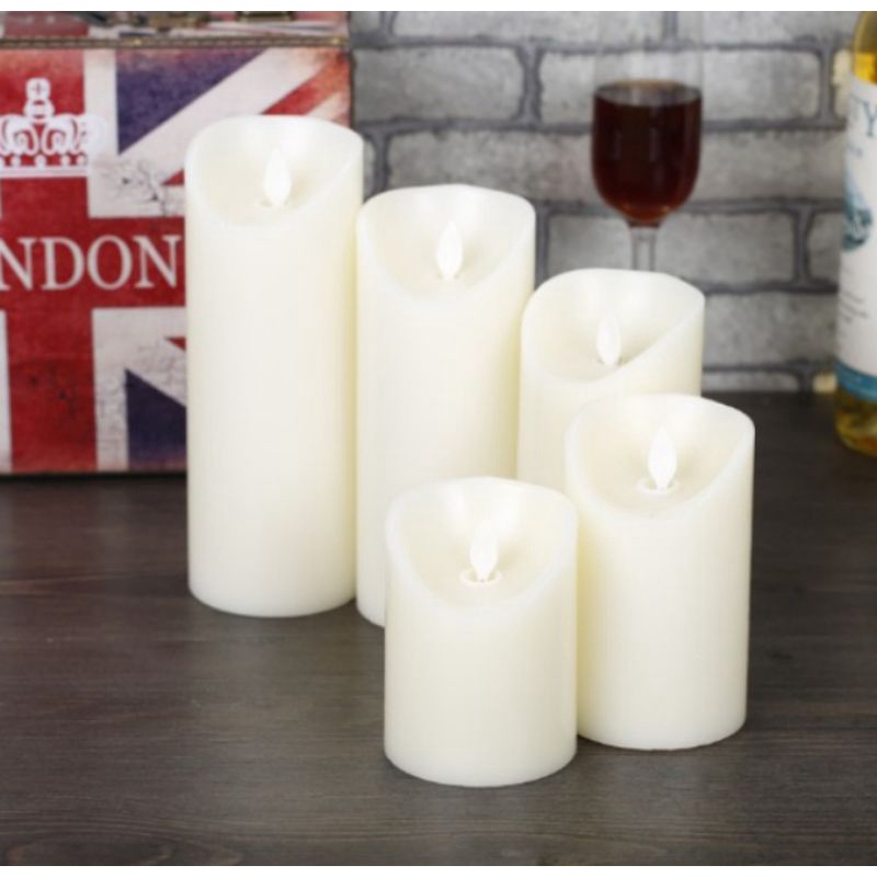 Lilin goyang led diameter 7,5cm tinggi 13cm