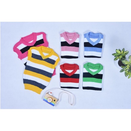 Rompi Rajut Anak Laki Laki Outerwear Model Stripe Premium Murah Terlaris