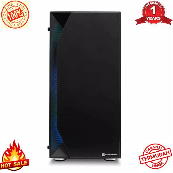 Terlaris PC GAMING RYZEN 3 1200 WITH GTX 1050TI 4GB RAM VGEN TSUNAMI RGB 8GB HDD 1TB