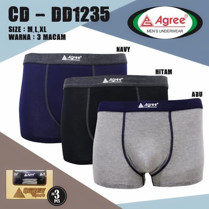 CD PRIA BOXER AGREE DD1235 / BOXER PRIA DEWASA AGREE / IMPOR HIGHT QUALITY