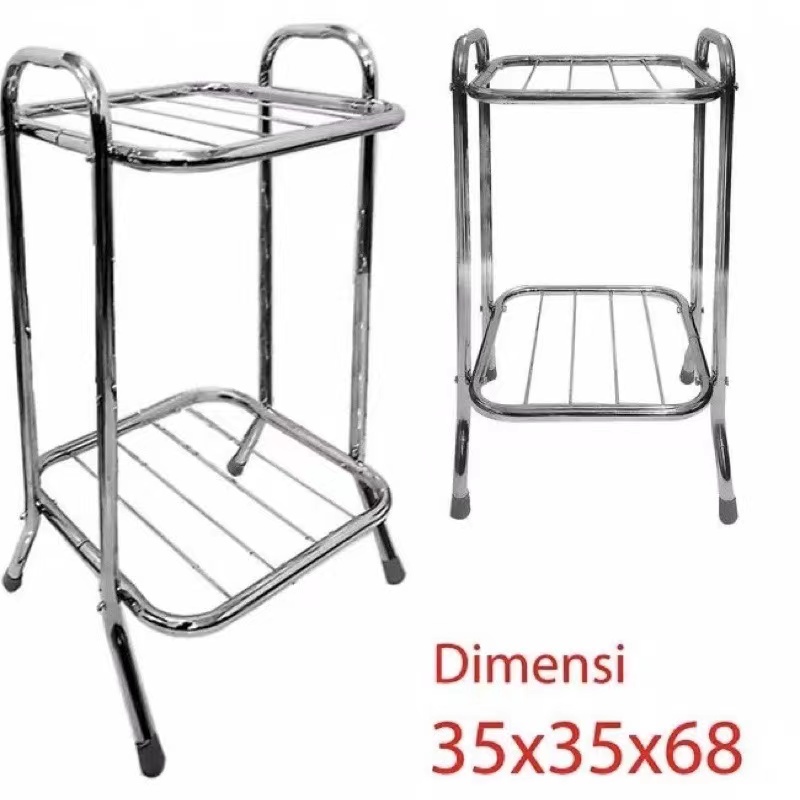 Tatakan Rak Dispenser Guci Stainless Rak Air Galon Kaki Dispenser Serbaguna
