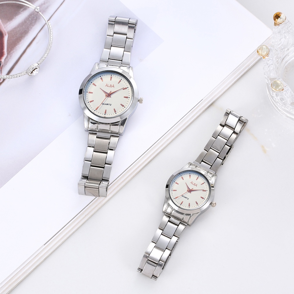 COD JAM TANGAN COUPLE MURAH RANTAI ANALOG CASUAL PERMIUM IMPORT GROSIR PRIA WANITA C72