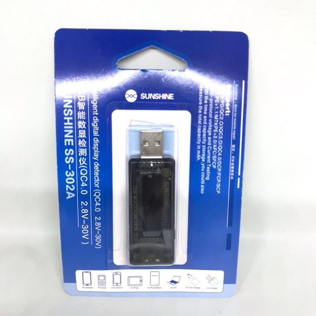 USB DETEKTOR ADAPTOR CHARGER VOLTASE SUNSHINE SS-302A