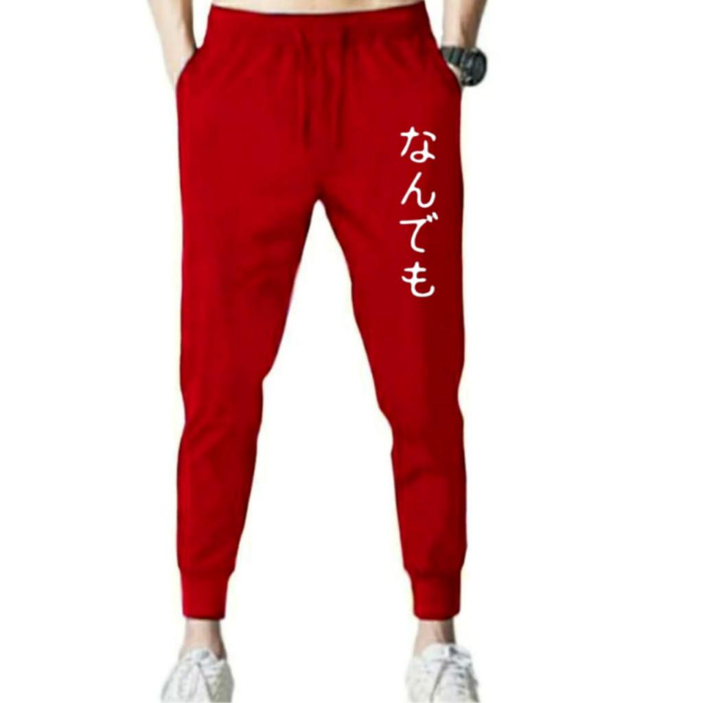 CELANA PANJANG JOGGER TULISAN JEPANG SUBETE UNISEX BAHAN FLEECE TEBAL / KUALITAS BAGUS / JOGGER PRINTING