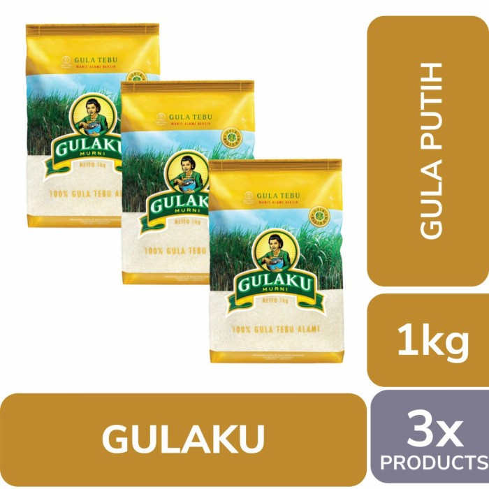 

paket Gulaku 3pcs kemasan 1kilo