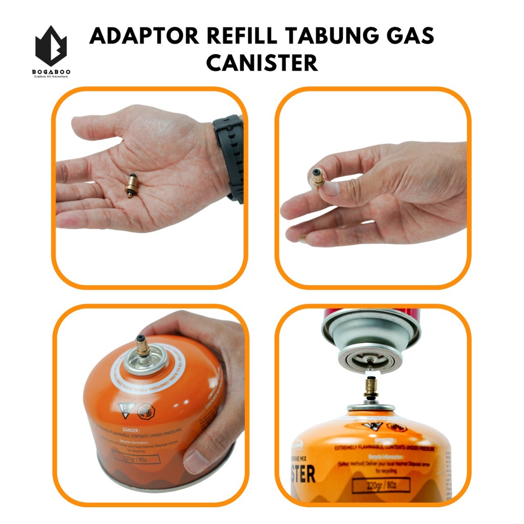 Adaptor - Refil Tabung gas Canister - Alat isi ulang Tabung