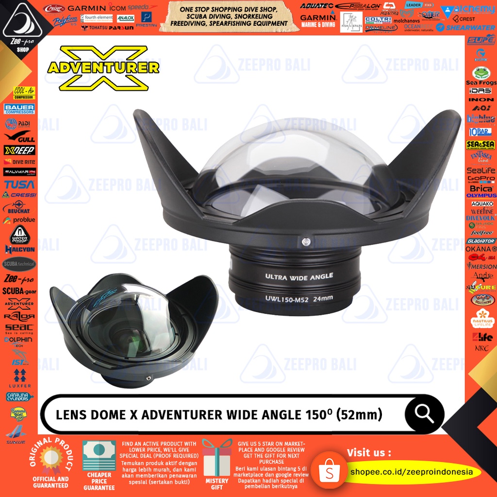 UWL-150 M52 Diving XAdventurer Dome Camera Underwater Ultra Wide Angle Lens 52mm