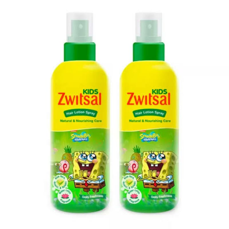 Zwitsal Hair Lotion Kids Spongebob Hijau Spray 100ml